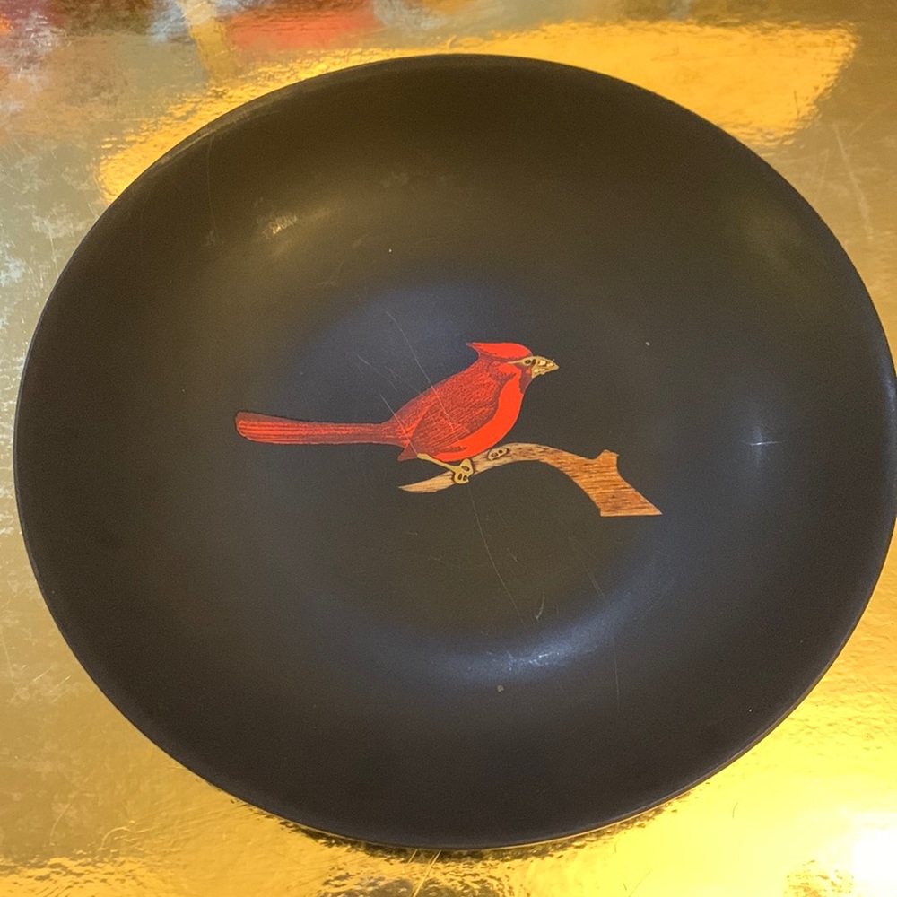 💚Couroc bowl‎ Red Cardinal VINTAGE